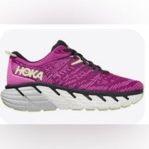 Hoka Women's Fuchsia and Black Athletic Shoes